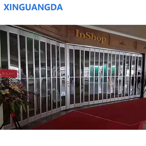 Modern Design Aluminum Alloy Waterproof Foldable Sliding Transparent Crystal Folding Doors
