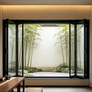 Folding Windows Smart Home Aluminum Motorized Folding Windows with Remote Control for Villa Balcony