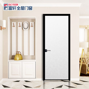 Hotel Room Glass Interior Casement Door With Lock