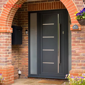 DERCHI Modern Exterior Main Gate Door Designs Aluminum Front Iron Entry Doors