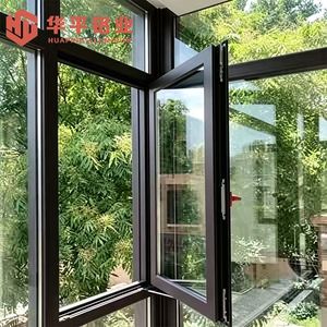 Double Sash Aluminum Casement Window Flexible Convenient Ventilation