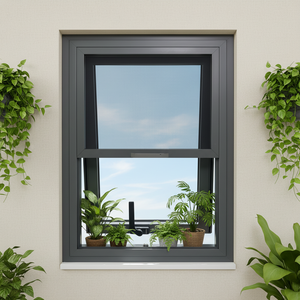 High Quality Slim Frame Aluminum Hopper Window with Double Glass for Basement and Office