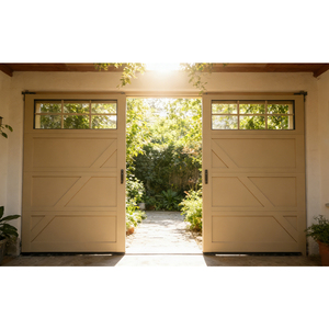 Design Insulated Aluminum Panels 16ft Barn Style Door Modern Styles Custom Overlay Garage Door for Outdoor Warehouse Villa Use