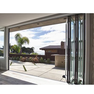 APRO CSAus Certification Folding Glass Door Energy Efficiency Bifold Aluminium Accordion Doors Exterior