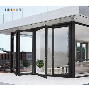 ZS New Chinese Aluminium Accordion Folding Patio Back Doors for Home