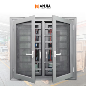 Customizable Double Glazed Window Aluminium Casement Windows With Screen