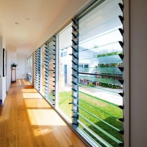 AS2047 Customized Aluminum Glass Louver Window with Mesh Thermal Break Louver Window