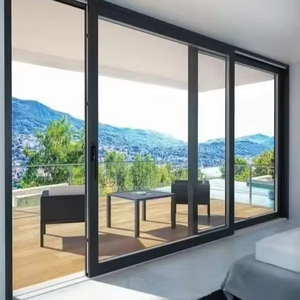 Customized Aluminum Balcony Sliding Doors with Double Tempered Glass Windows and Sliding Doors with Tracks