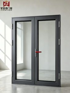 Thermal Break Aluminium Casement Doors Energy Efficient Waterproof Windproof For European Villas Custom OEM And ODM CE Certified