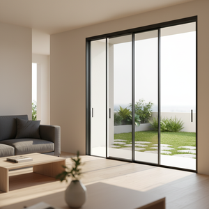 REGWEN RG40 Aluminum Alloy Windproof Ultra-Slim Sliding Door with Finished Surface and Single Glass for Home Bathroom More