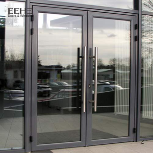 EEHE NFRC Certified Aluminum Double Swing Commercial Patio Entrance Door