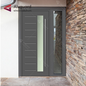 Luxury Minimalist Style Villa Exterior Home Entrance Main Door Aluminium Pivot