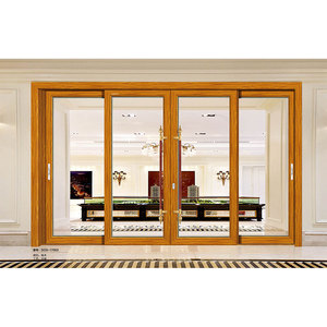 Exterior Modern Aluminum Clad Wood Composited Sliding Door