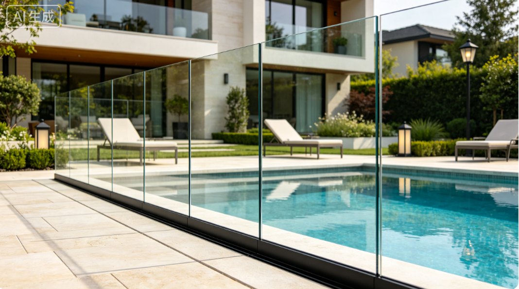 Glass railing structural anchoring detail and installation method