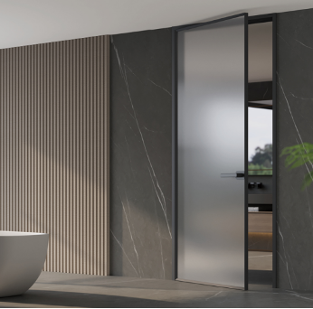 Ultra-narrow frame aluminium casement door