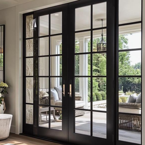Thermal Break Aluminum French Double Swing Door Crittall Style