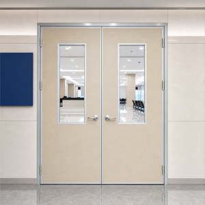 Commercial Use Side Opening Fire Door Modern Construction Finished Surface Fire Prevention Aluminum-Wood Door
