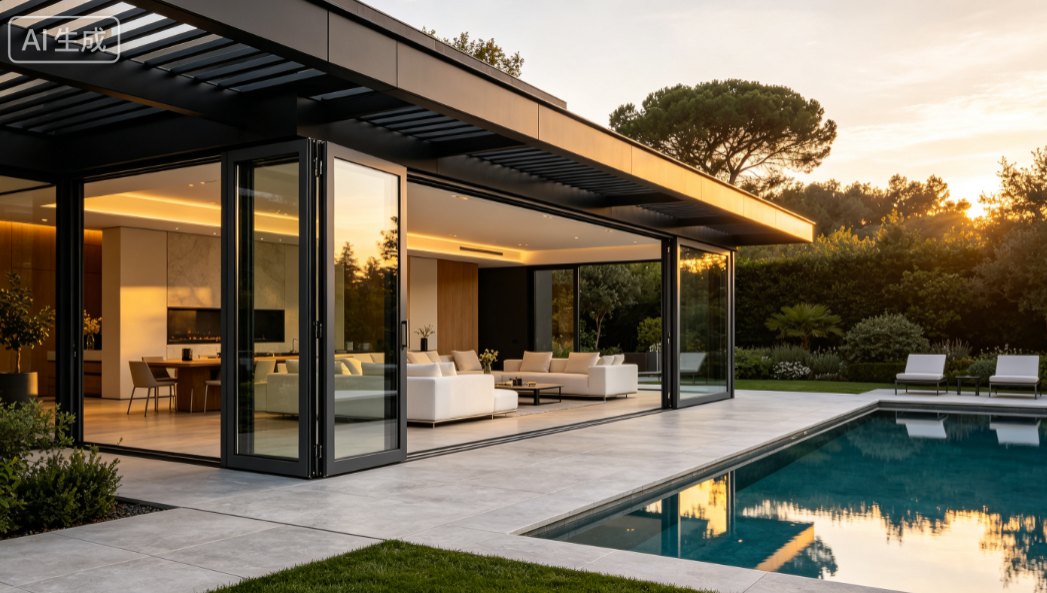 Insect screen and glass options for bi-fold doors