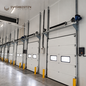 Everbesten Factory Direct 40mm Thick Windproof Sectional Door Electric Lifting Industrial Overhead Sectional Door For Warehouse