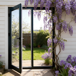 Double Glazed Thermal Break Aluminium Hinged Door With Mosquito Net