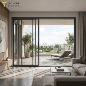 Modern Sliding Glass Doors Narrow Frame Design Patio Balcony Sliding Doors Aluminum Interior Sliding Patio Door for Houses