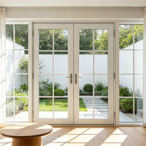 Wholesale Grille Soundproof Windproof Sealed Moisture-Proof Aluminum Glass French Door