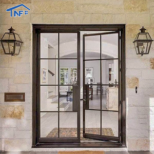 Customized Design Modern Thermal Insulation Villa Casement Glass Aluminum Door With French Door Style
