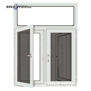 Modern Design Thermal Break Aluminium Doors Window System Casement windows with Mosquito Net Double Glass Sale Black Silver Gray