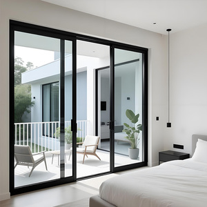 Aluminum Tempered Glass Sliding Balcony Door