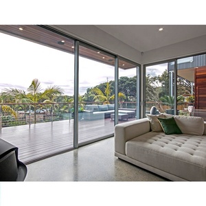 DAIYA Half Glass Aluminum Sliding Door for Kitchen with Low E