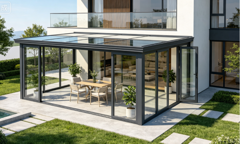 Aluminium frame glass sunroom and pavilion