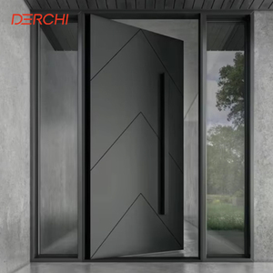 Customized Heavy Duty Residential Front Entry Doors Hurricane Impact Exterior Aluminum Villa Entrance Door