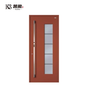 American Standard Aluminum Front Swing Metal Door Outdoor Door Aluminum with Frame Outside Main Door Designs and Window