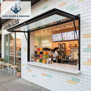 Modern Aluminum Awning Window Slim Frame Double Glazed