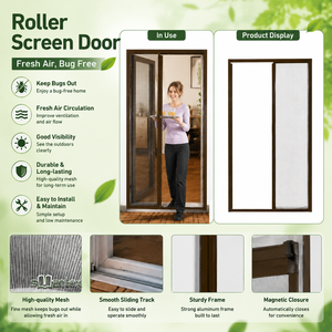 Diy Custom Size Retractable Pleated Insect Screen Door