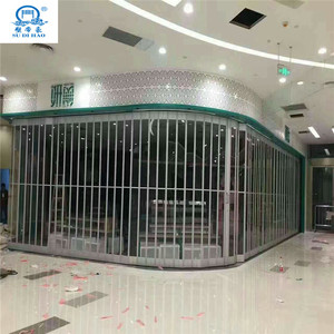 Polycarbonate Slats Folding Open Custom Aluminum Door