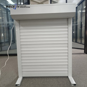 Aluminum Alloy Electric Roller Motorized Rolling Shutter Window Door For Balcony Shop Warehouse Window Residential Building