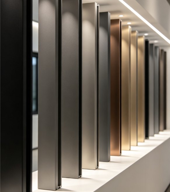 Aluminium profile powder coating color options