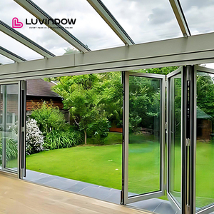 German Standard Aluminium Bifold Accordion Windows And Doors Exterior Entry Door