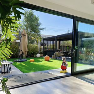 Modern Double Glazed Tempered Glass Aluminum Sliding Patio Doors