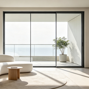 Hot Sale Double Glazed Insulated Anti-Condensation Windproof Sealed Aluminum Glass Sliding Door for Card Room