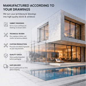 Custom Aluminum Storefront Doors And Windows For Retail
