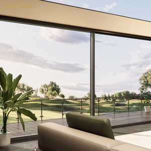 Wazzor Nfrc Heavy Duty Large Double Tempered Glass Noiseless Sliding Door and Windows