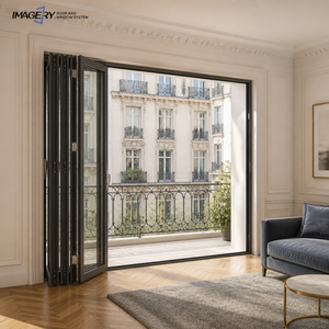 Luxury Bi-Fold Aluminum Folding Door Space Saving Wide Opening