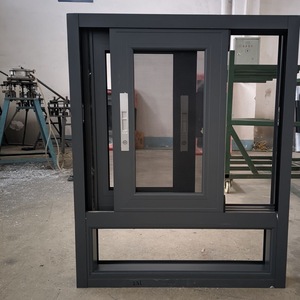 Modern Horizontal Hurricane Impact Double Glazed Aluminum Alloy Sliding Window Heat Insulation