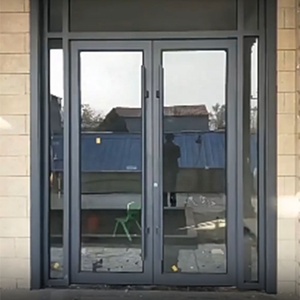 Heavy-Duty Secure Commercial Aluminum Casement Door For Shopping Malls Restaurants Retail Stores