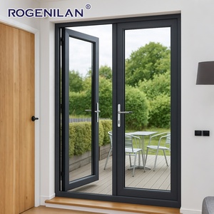 Custom Size Aluminum Doors and Window Double Large Glass Fixed French Door