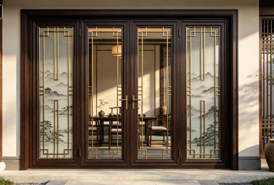 Medium-Narrow Frame Aluminum Casement Door