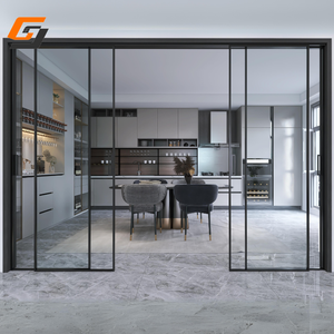 GS Modern Minimalist Slim Frame Aluminum Sliding Door