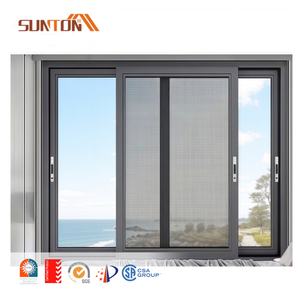 Cheap Price Metal Aluminium windows Modern French Style Black Aluminum Sliding Glass Window